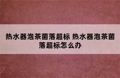 热水器泡茶菌落超标 热水器泡茶菌落超标怎么办